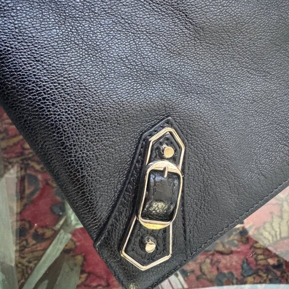 Balenciaga Metalic Edge Clutch Bag Black Silver CityHardware Excellent Condition - Picture 8 of 9